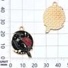 Venta Caliente Transfronteriza Aleación con Goteo de Aceite Estilo Gótico de Halloween Colgante de Cuervo Colgante Accesorios de Joyería para Pulsera Collar DIY