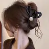 Presilha de cabelo marrom estilo francês para mulheres, moderna e versátil, com toque de luxo, presilha de tubarão, novo modelo 2026, acessório de cabelo tipo garra Maillard
