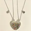 Collar de la Amistad Bff Más Vendido Transfronterizo, Collar de Corazón de Atracción Magnética, Juego de Collares Magnéticos, Venta al por Mayor de Joyería
