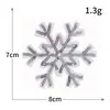 Floco de Neve Prateado Lantejoulas Exquisitas Bordado Comércio Exterior Natal Bordado Computadorizado Tecido Bordado Patch Sapato Bolsas Roupa Patch Decorativo