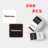 300 Peças Original Transfronteiriço Novo Atacado Caixa de Avião Preta e Branca Adesivos de Agradecimento Etiquetas de Panificação Artesanal