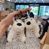 Nuevo Lindo Peluche Perro Westie Creativo Liga para el Cabello Muñeca Falda Llavero Cachorro Lindo Colgante de Bolso para Mujeres