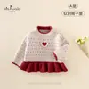 Novo Estilo de Inverno para Bebês e Crianças Pequenas, Roupa Infantil Classe A, Tricô Doce Macio e Quente para Meninas, Suéter Confortável e Amigo da Pele