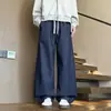 Jeans de Pierna Ancha de Nuevo Estilo para Primavera y Otoño para Hombre, Casual de Calle Alta Americana, Holgados, Versátiles, Unisex, Marca de Tendencia, Pantalones Largos Frescos