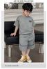Traje para niño 2025 Verano Nuevo Estilo Mediano y Grande para Niños Verano Guapo Mediano y Grande para Niños Ropa para Niños Conjunto de Dos Piezas de Manga Corta para Niño