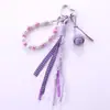 Colgante de Bolsa de Encaje Color Caramelo Miu, Bolas de Cuero Tejido para Teléfono Móvil, Accesorios Colgantes de Bolso de Alta Gama para Mujeres