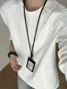 Camiseta blanca de manga larga para hombre, sudadera casual de otoño de corte holgado, top interior de talla grande para adolescentes
