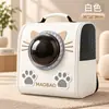 Mochila transportadora de gato com design espaçoso, respirável e janela de visualização, perfeita para levar seu gato para passear.. Pode ser usado como mochila ou carregado na mão, e também é adequado para cães