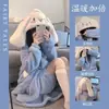 Pijama de Coral Fleece de Cinnamoroll para Mujer Otoño Invierno Nuevo Estilo Bata Esponjosa de Invierno Bata Caliente Forrada de Polar Bata de Baño Ropa de Dormir