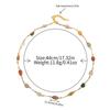 Collar original de cuentas apiladas multicapa de piedra de ojo de tigre natural para mujer, colgante de ágata de lujo retro ligero, cadena de lana de estilo étnico