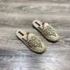 Sapatos Rasos Slip-on de Pescador com Bico Redondo, Tamancos Fechados de Salto Baixo Femininos 2026 Primavera/Verão Novo Versátil Moda Pérola