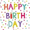 Nuevas Velas de Lunares de Colores Suministros de Decoración para Fiestas de Cumpleaños Papel de Diseño Servilletas de Papel Platos de Papel Banderines de Tirar Mantel Individual Juego de Vajilla