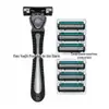 Barbeador manual de três lâminas masculino, barbeador de depilação feminino, lâmina multicamadas de aço inoxidável, cabeça de barbeador, três camadas, quatro cores