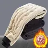 Pantalones de Algodón para Hombre Color Camello Forro Polar del Noreste Engrosados Elásticos Cálidos para Personas Mayores Ajuste de Invierno