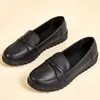 Zapatos Planos Casuales de Moda para Mujer, Zapatos de Madre, Zapatos de Piel Sintética, Mocasines Versátiles para Mujer