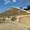 Cochera de Estructura de Acero con Estructura de Membrana en Forma de Siete, Cobertizo de Estacionamiento al Aire Libre para Vehículos Eléctricos y Automóviles en Zonas Residenciales, Protector Solar y Fuerte Resistencia a la Presión
