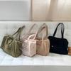 Bolsa Tote Nova para o Dia a Dia Transfronteiriça, Bolsa Esportiva Coreana de Grande Capacidade para o Trabalho, Bolsa de Ombro Casual Feminina de Nylon para a Aula