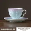 Juego de Té de Cerámica Cristalizada Cocida en Horno Kung Fu con Gaiwan Morado Degradado, Taza de Té, Tetera, Equipo para Preparar Té Estilo Chino para Uso Doméstico, Regalo