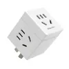 Enchufe Convertidor Inalámbrico Deli Socket de Carga Rápida USB Adaptador de Viaje Multipaís Enchufe del Reino Unido a EE. UU.