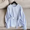 Primavera de 2026 Novo Estilo Cintura Marcada Emagrecedor Pulôver Camisa Curta Blusa Feminina Atacado N6Bt266620