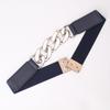 Tendencia europea y americana exagerada metal cadena gruesa cinturón locomotora punk elástico sello de cintura traje cinturón decorativo venta al por mayor