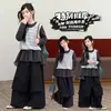 Conjunto de Otoño para Niña 2026 Nuevo Estilo Coreano de Dos Piezas Tejidas: Top y Culottes de Pierna Ancha para Niños