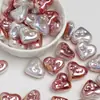 Ding Yi Dos Tonos Barroco Forma de Corazón Luna Fría Galvanizado ABS Imitación Perla Agujero Recto Irregular Cuentas Sueltas DIY Accesorios para Cadena de Teléfono