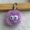 Colgante de Bola de Peluche de Imitación de Piel de Conejo Popular Transfronterizo con Ojos de Elfo, Accesorio para Bolsa, Adorno de Juguete, Bola Pequeña