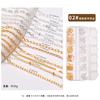 Cross-border quente 12 grade nail chain joias em forma especial diamante nova liga de unhas decoração decorativa de prego de metal