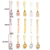 Accesorios de Joyería de Aleación DIY Cuchillo, Tenedor y Cuchara de Vajilla Mini Artificial Decoración Pequeña de Uñas para Cocina J503
