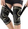 Joelheiras esportivas de íons de cobre transfronteiriças, fibra de cobre, fitness ao ar livre, corrida, pressurizada, antiderrapante, malha de nylon respirável, personalização