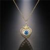 Australia y antiguo suministro transfronterizo de la fruta más vendida europea y americana con forma de ojos azules collar colgante collar de cobre de oro real