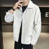 Chaqueta para hombre, nueva colección otoño 2026, corte holgado, casual, elegante, cárdigan de manga larga, moderno, sencillo, con cuello de solapa