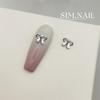 Japonês Nail Art Color Bow Alloy Jóias Mini Pérola Pintura Bow Tie Wear Armadura DIY Decorações