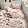 Juego de Cama Individual de Cuatro Piezas Grado A para Maternidad e Infancia Sábana Funda de Edredón Ropa de Cama Dormitorio de Estudiante Juego de Tres Piezas Venta Directa de Fábrica