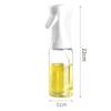 Garrafa Spray de Óleo de Vidro 220ml 300ml, Garrafa Reforçada com Névoa para Óleo de Cozinha, Borrifador de Óleo Rotativo Doméstico Atomizador