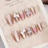 Uñas de Verano Armadura Ojo de Gato Avanzado Arte de Uñas de Dibujos Animados Piezas de Uñas Prefabricadas Little Red Book Chica Dulce Uñas Postizas Venta al por Mayor