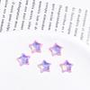 Macaron mocha estrella de cinco puntas diamante plano joyería para uñas niña bonita estrella diamante con forma especial parche para uñas al por mayor