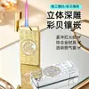 Encendedor de Llama Roja, Delgado, Cortavientos, con Diseño Creativo y Colorido de Concha, Duradero y Personalizado, Regalo Popular en Douyin y Kuaishou