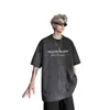 Camiseta de Manga Corta Tie-Dye Estilo Americano Nueva para Hombre Verano 2025, Marca Fresca y de Moda, Camiseta Pesada de Corte Holgado para Adolescentes