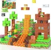 Bloques de Construcción Magnéticos Populares de Amazon Cubo Magnético Bloques de Construcción Educativo Castillo Rosa 3D Juguete para Niña