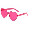 Gafas de Sol Transparentes Color Jalea Amor para Hombres y Mujeres Gafas de Sol Corazón Melocotón Transfronterizas Europeas y Americanas Gafas de Sol de Una Pieza con Forma de Corazón
