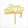 Cartão acrílico de bolo de aniversário vestido dourado cartão HB acrílico mesa de panificação layout rosa