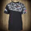 Camiseta Casual de Manga Corta de Moda Transfronteriza 2025 Estampado Digital 3D Camuflaje Genial Atuendo de Pareja Camiseta de Cuello Redondo para Hombre y Mujer