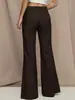 Pantalones de Campana Estilo Americano para Mujer, de Tiro Alto, Adelgazantes, Modernos, Versátiles, Elegantes, con Caída, de Largo hasta el Suelo, Pantalones Casuales para el Trabajo, Estilo Europeo y Americano