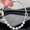 Pulsera de cadena y pulsera blanca de cobre plateado, pulsera de perla natural de agua dulce no descolorible con textura de alta calidad, diseño simple de rama de árbol para mujer