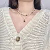 Cadena para clavícula retro para mujer, cadena de collar apilada de nicho de lujo ligero, cadena para suéter, 2023 Nuevo