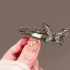 Exquisita Pinza Metálica para el Cabello de Mariposa con Pedrería Nueva Pinza de Nicho Pinza de Pato Lateral Pinza para el Flequillo