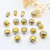 Cuentas de transferencia de mantra de nueve caracteres de oro antiguo de dos colores, cuentas redondas, cuentas sin rostro, cuentas superiores de bodhi king kong de luna creciente, cuentas sueltas, accesorios