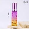 Venta al por mayor botella de vidrio de 10 ml con spray, para muestra de viaje de perfume, vacía, de material de vidrio de color degradado de melón amargo